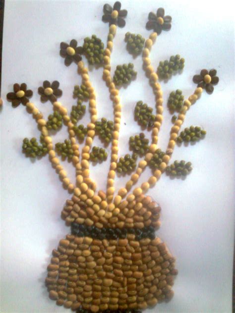 Sketsa bunga gambar mozaik bunga matahari. Membuat Mozaik atau Kolase Unik dari Bahan Biji-bijian ...