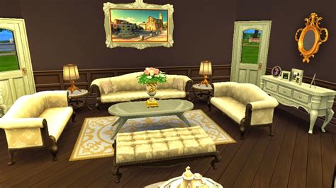 Sims 4 Room Download: Elegant Living Room | Sanjana Sims Studio
