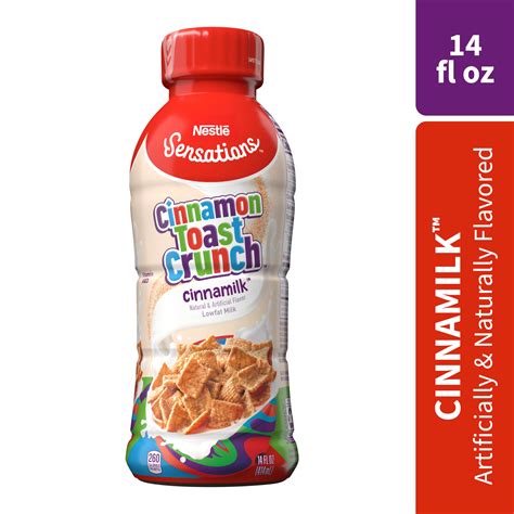 Nestle Sensations Cinnamon Toast Crunch Flavored Lowfat Milk Ready To