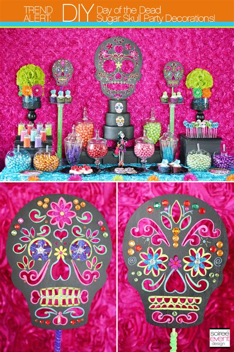How To Make Day Of The Dead Sugar Skulls Party Decorations Soiree