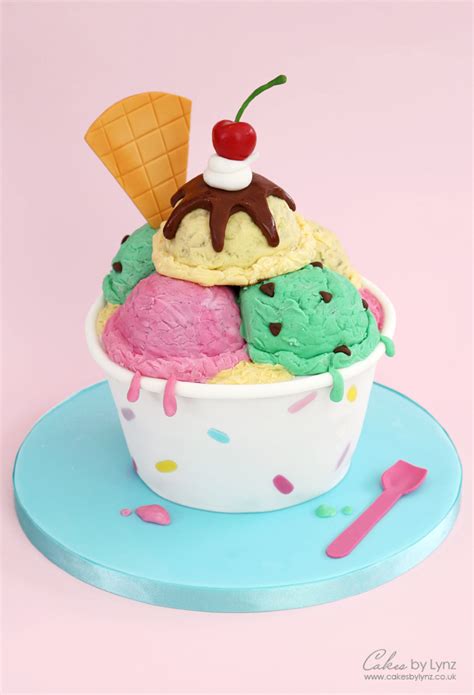 Ice Cream Cake Tutorial 100 Cake Cakes By Lynz
