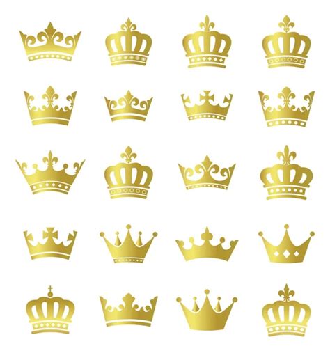 Collection Of Crown Silhouette Monarchy Authority And Royal Symbols