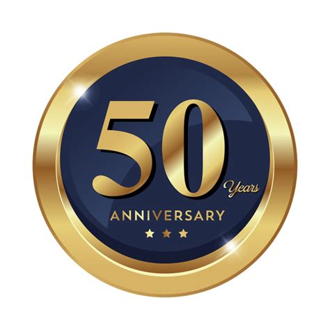 50th Anniversary Celebration Design On Transparent Background Png