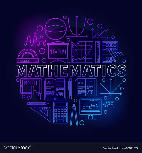 Math Linear Colorful Symbol Royalty Free Vector Image