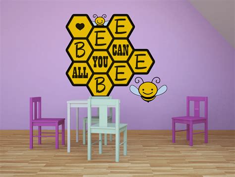 Beehive Bee All You Can Bumblebee Bees Decors Wall Sticker Art Design