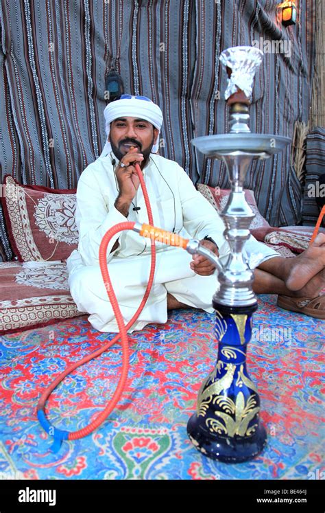 Arab Smoking A Shisha Pipe Stock Photo Alamy
