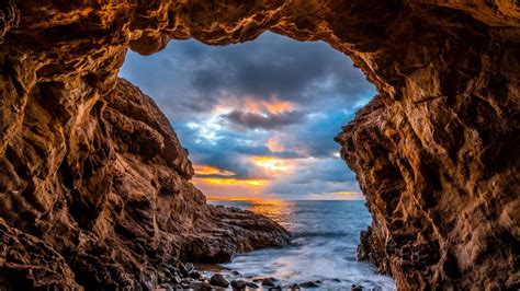 El Matador State Beach Sea Cave Wallpaper Backiee