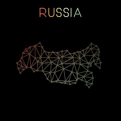Mappa Di Rete Di Federazione Russa Illustrazione Vettoriale
