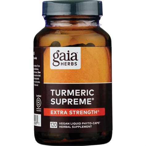 Gaia Herbs Turmeric Supreme Extra Strength Liq Vegcap Swanson