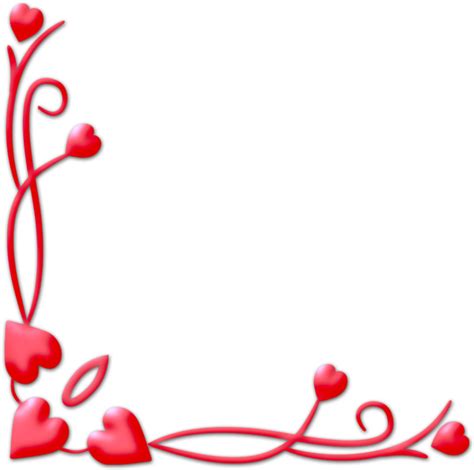 Download Hd Love Borders And Frames Png Heart Corner Border Png