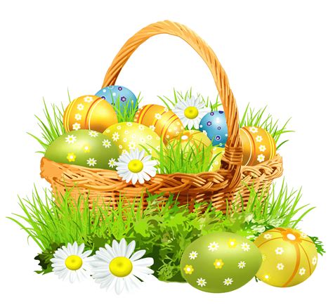 Easter Basket Flowers Transparent Png Stickpng