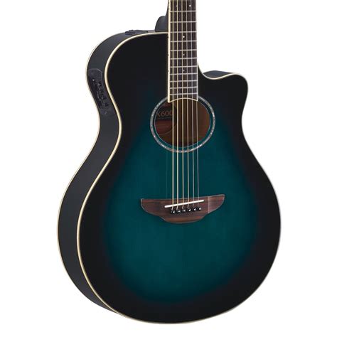 Yamaha Guitars Apx600 Oriental Blue Burst Acoustic Electric Thinli