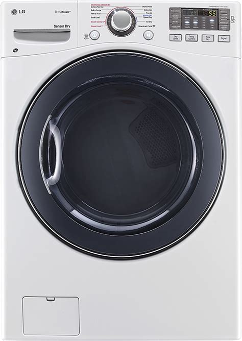 Lg Truesteam 74 Cu Ft 12 Cycle Electric Dryer With Steam White