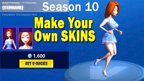 How To Create Your Own Skin In Fortnite Youtube