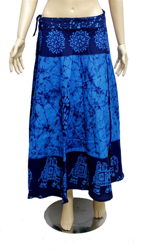 Sku Nocotton Skirt 119 A Beautiful Cotton Batik Printed Gyspy Casual Womens Long Wrap Around
