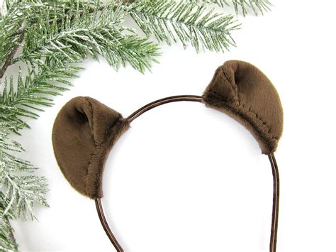 Bear Ears Headband Dark Brown Bear Ears Costume Headband Etsy