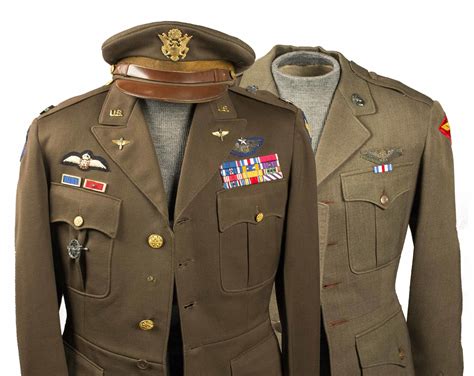 2 Us Pilots Uniforms 8th Air Force With Rare Raf 1942