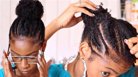 This look is that it can be worn almost everywhere, such as school, a conference, a part. Cornrows into a Bun on Natural Hair Natural Hairstyles ...