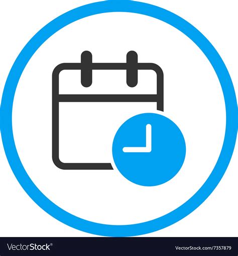 Date Time Circled Icon Royalty Free Vector Image