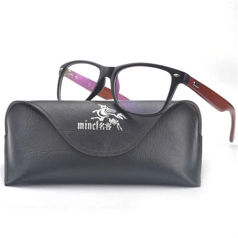 mincl retro rivet eyeglasses frame men women bamboo wooden myopia prescription optic glasses