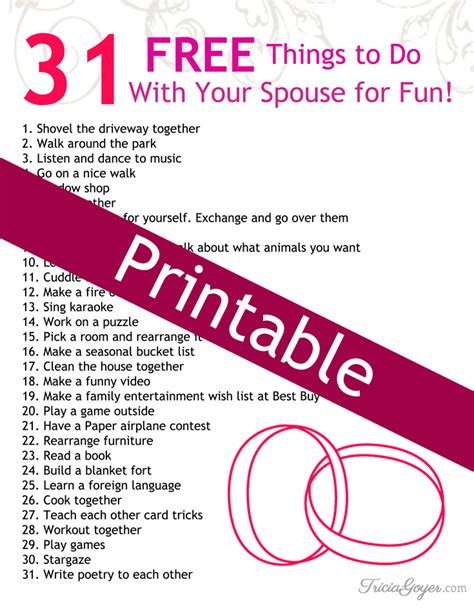 31 Free Things To Do With Your Spouse For Fun