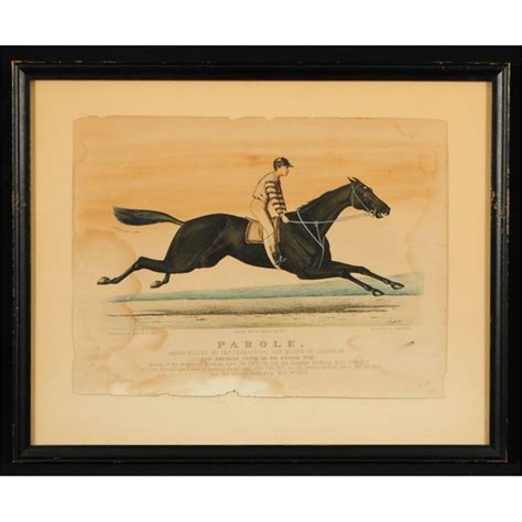 Currier And Ives Hand Colored Race Horse Prints 1871