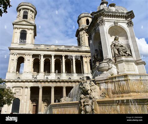 Eglise Saint Sulpice De Paris Neoclassical Facade And Towers With