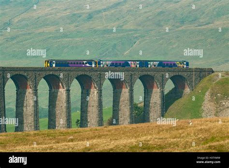 Train On Ribblehead Viaduct Yorkshire England Stock Photo Alamy