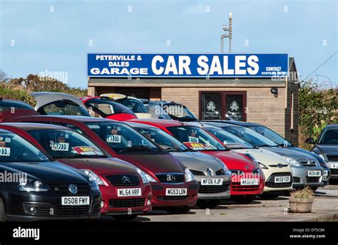 Second Hand Car Sales Lot Stock Photo Alamy
