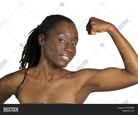 Young Black Woman Showing Her Bicep Image And Photo Bigstock
