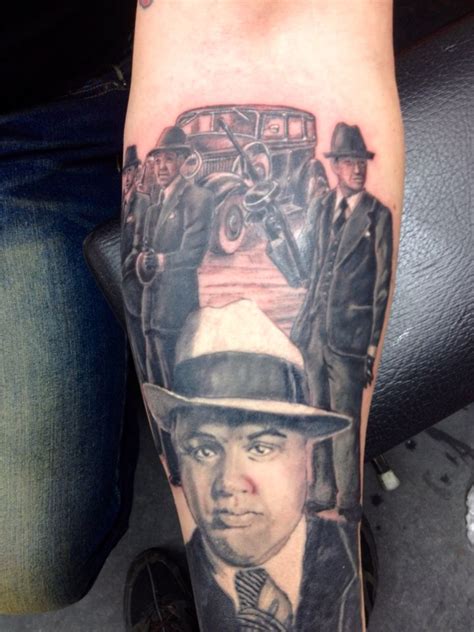 Al Capone Tommy Gun Tattoo