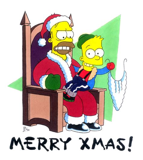 Simpsons Christmas Card 1990 I Always Drew Too Many Eyeb Flickr