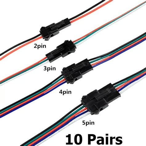 Pairs Pin Led Connector Male Female Jst Sm Plug Connector