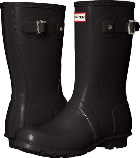Hunter Original Short Wellington Ladies Black Rain Boots 11open Box