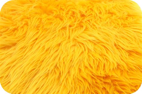 Yellow Luxury Shag Faux Fur Fabric