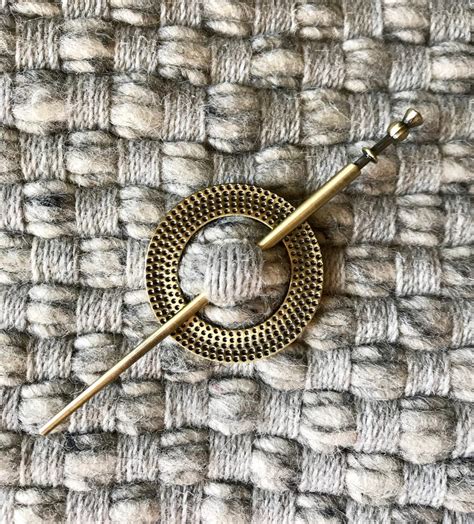Highlands Inspired Medieval Shawl Pin Metal Brass Tone Pin Etsy