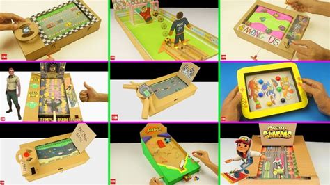 10 Amazing Cardboard Games Compilation Cardboard Crafts Games Crafts