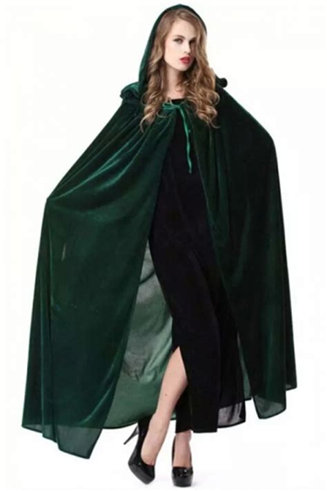 green halloween vampire cloak cosplay sexy womens witch