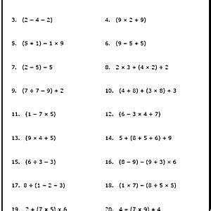 The order of operations worksheet maker will generate a printable worksheet of problems and an answer key. Printable Order of Operation Worksheets