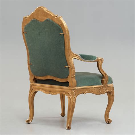 A Large Swedish Rococo Armchair By Carl Magnus Sandberg Master In