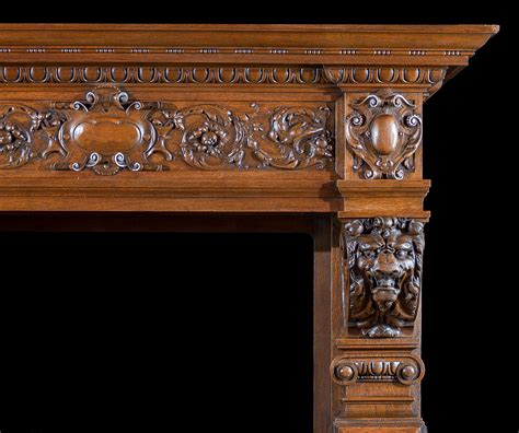 Baroque Antique Wood Fireplace Mantel Westland Antiques