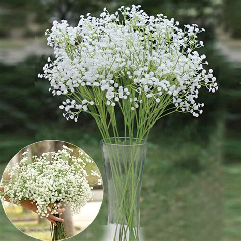 I intended to use these baby. 6X Artificial Silk Flowers Gypsophila Baby's Breath Floral ...
