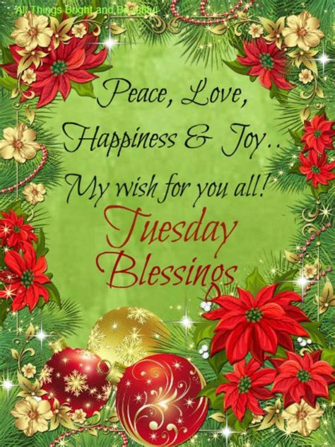 Tuesday Christmas Blessings Christmas Joy Christmas Wishes