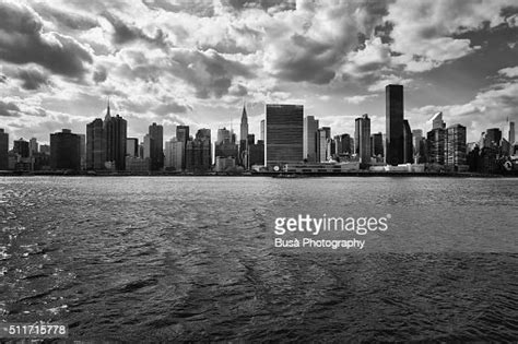 Skyline Of Midtown Manhattan From Across The East River New York Usa