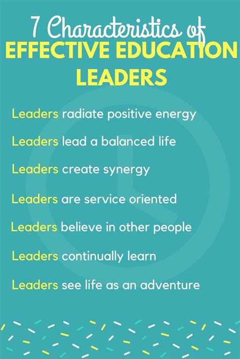 7 Characteristics Of Effective Education Leaders Instructional