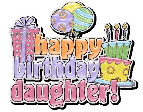 Image Happy Birthday Daughter Happy Birthday Animated Glitter 