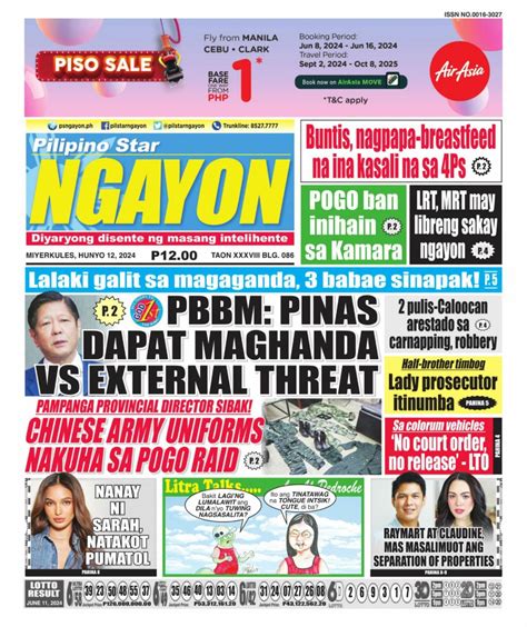 Pilipino Star Ngayon June 12 2024 Digital