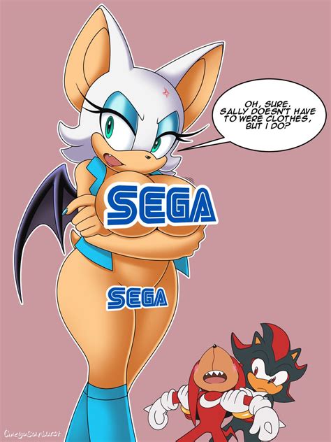 Rule 34 Breasts Censored Knuckles The Echidna Omegasunburst Rouge The Bat Shadow The Hedgehog