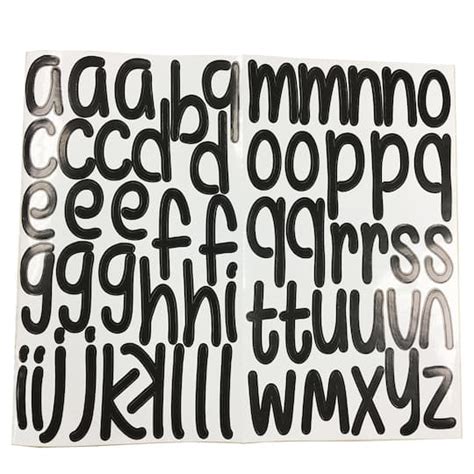 12 Pack Black Large Font Alphabet Stickers By Recollections™ Letters