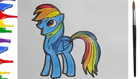 Cara Menggambar Rainbow Dash My Little Pony Youtube